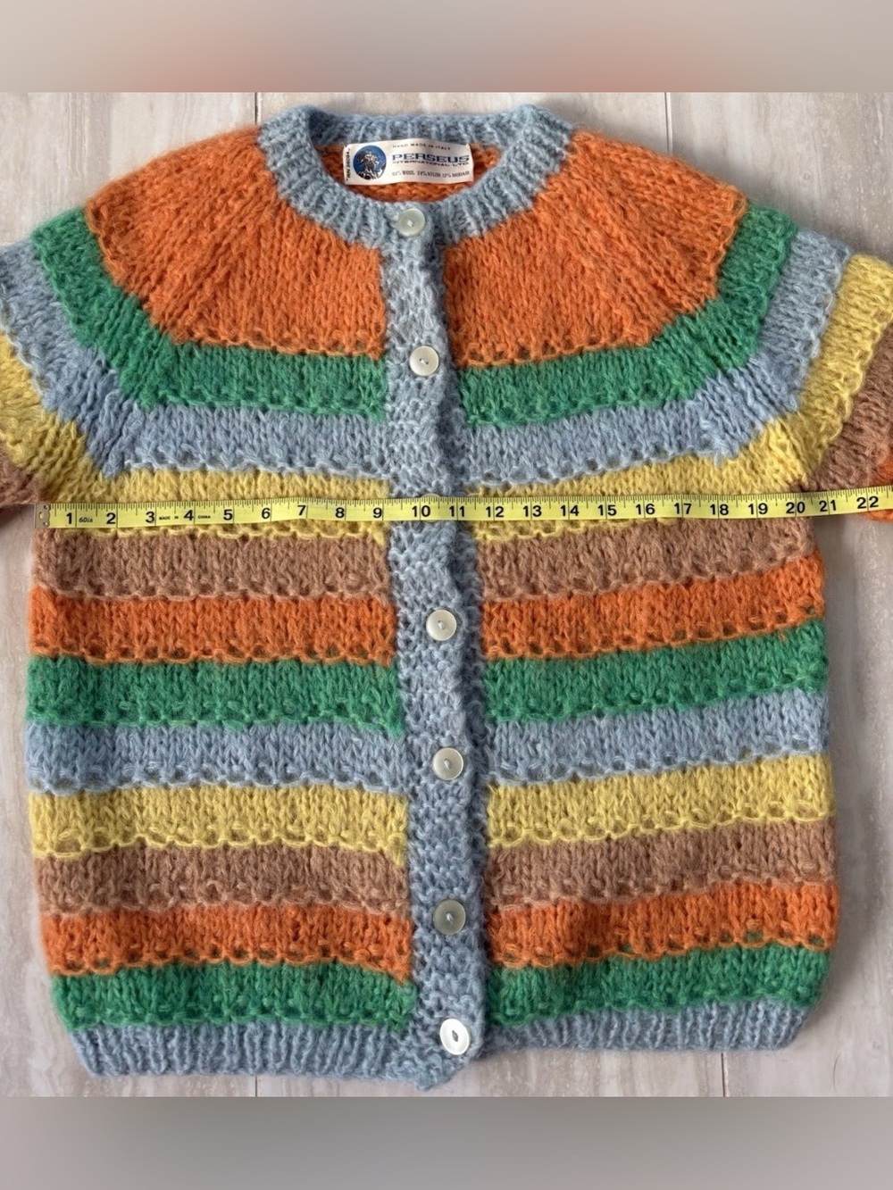Perseus International Ltd Rare Vintage 1960s Wool & Mohair Italian Made Sweater - Picture 4 of 7